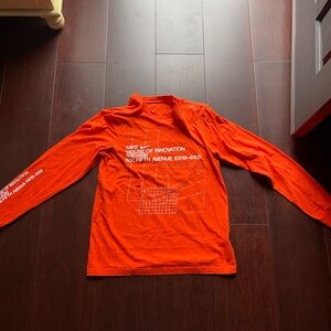 Nike House of Innovation NYC Limited Edition Long Sleeve Tee. Size Small. Orange
